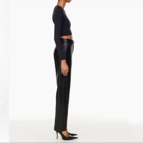 ARITZIA Babaton Command Vegan Leather Pants - size 8 - Picture 3 of 6